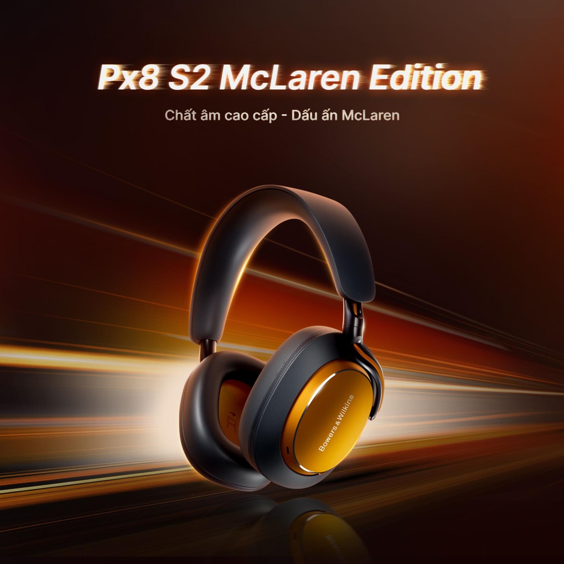 Tai nghe Px8 S2 McLaren Edition với màu sắc đặc trưng