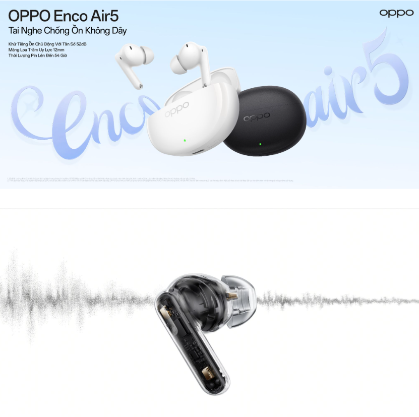 Thông số chống ồn của OPPO Enco Air5 Biểu đồ thông số chống ồn OPPO Enco Air5