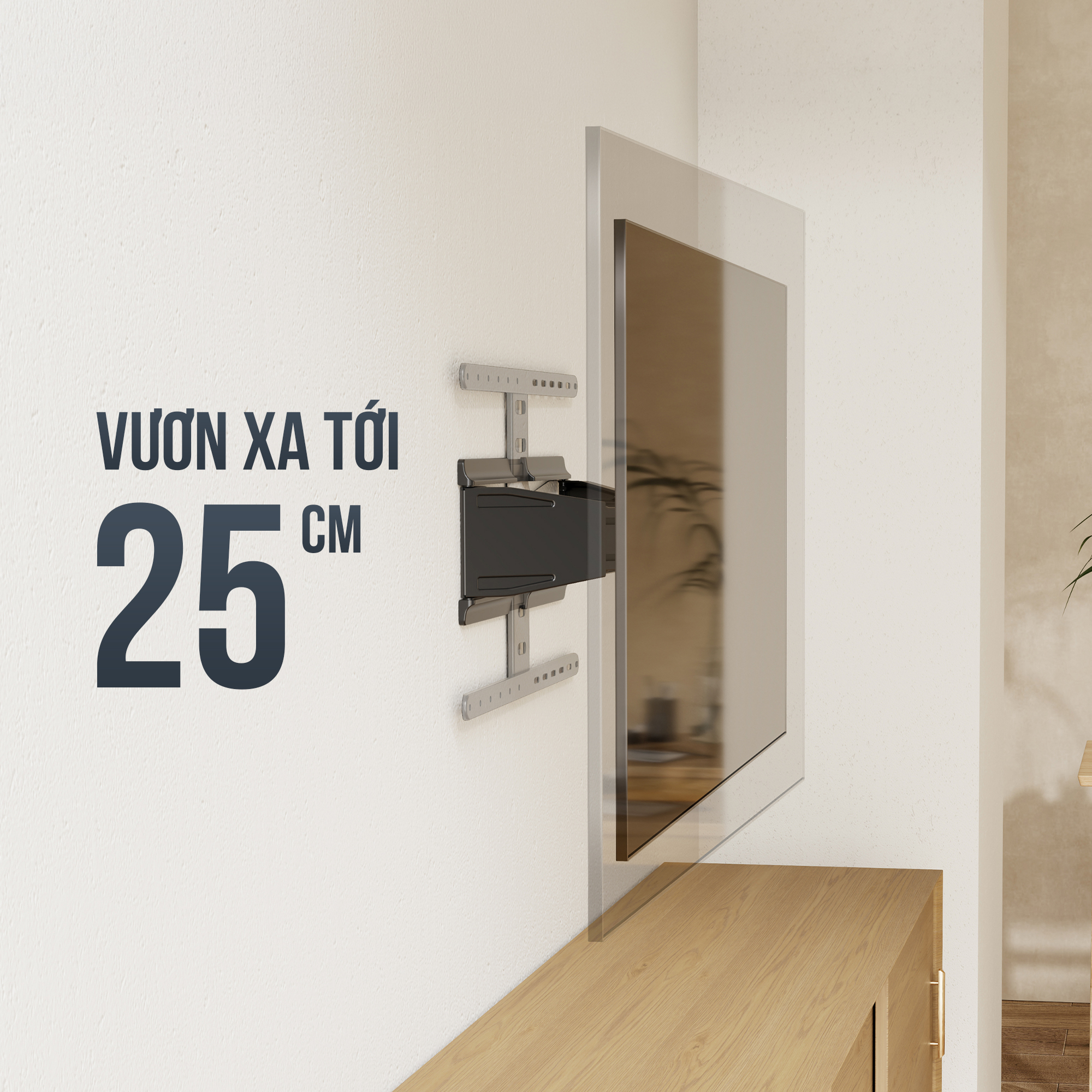 Giá treo tivi TVF02 Hình ảnh mẫu giá treo TVF02 có khả năng chỉnh nghiêng