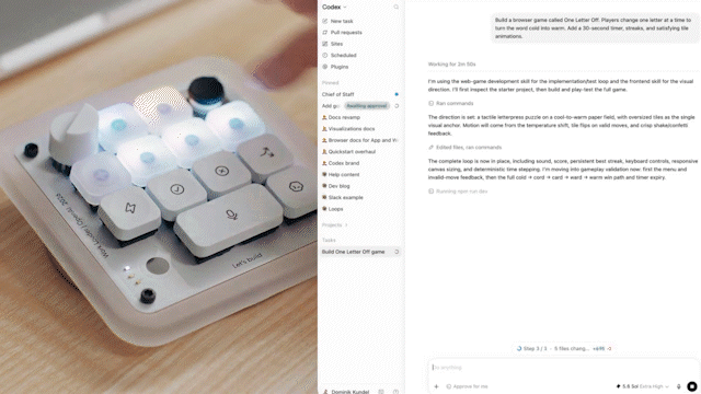 Cận cảnh bàn phím Codex Micro Chi tiết hoạt động của bàn phím Codex Micro