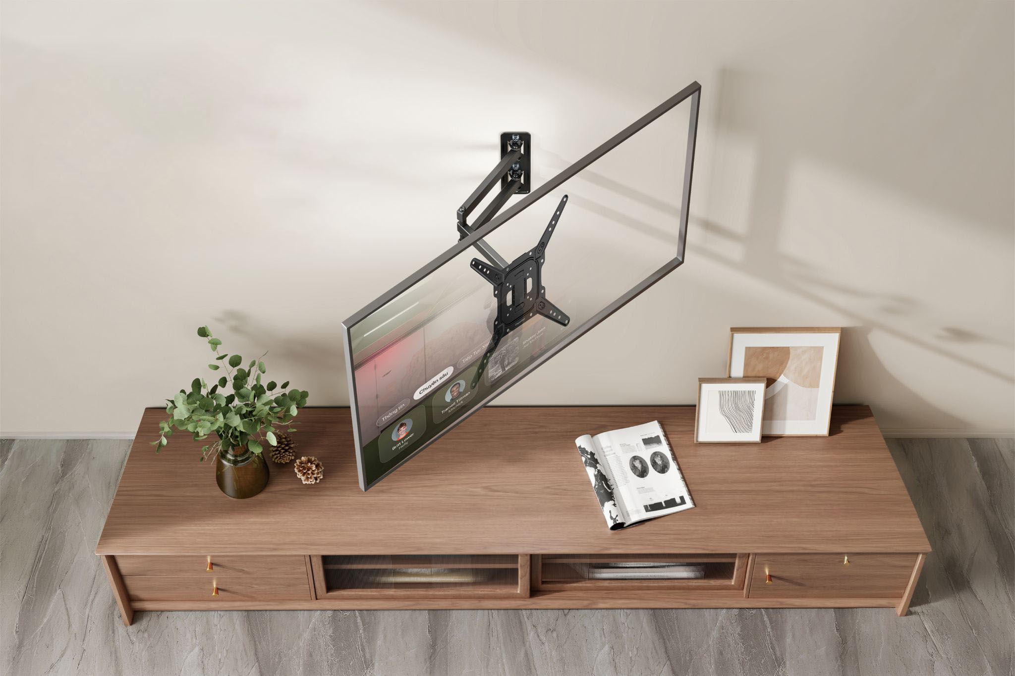 Giá treo tivi TVF01 Hình ảnh mẫu giá treo TVF01 cố định