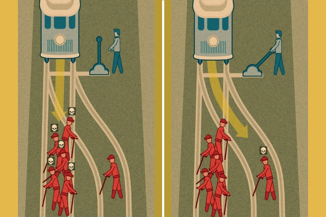 Thí nghiệm tư duy về lựa chọn đạo đức Hình minh họa tình huống Trolly Problem