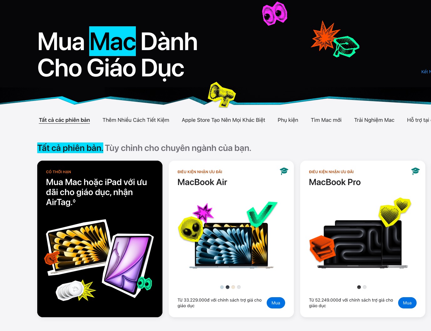 Chương trình ưu đãi có thời hạn cho mùa Back to School Ưu đãi Apple Back to School