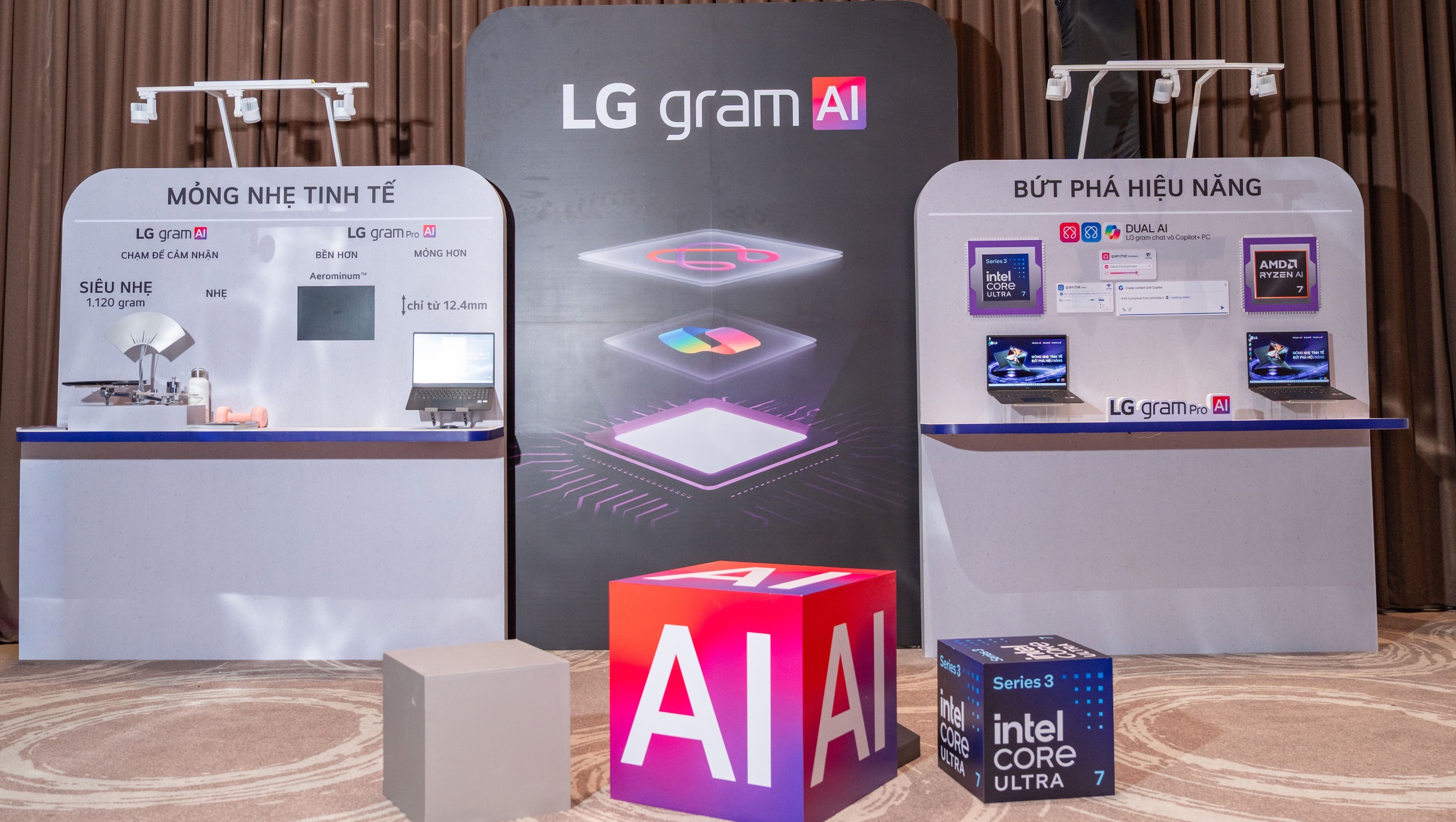 Giao diện tính năng Dual AI trên LG gram AI 2026 Nền tảng Dual AI