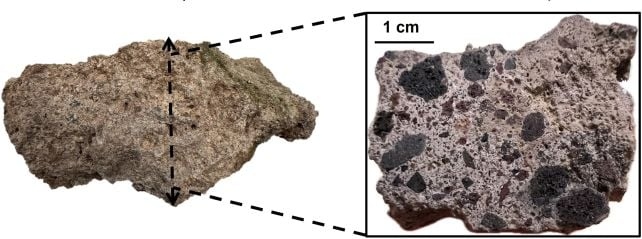 Phản ứng pozzolanic và carbonat hóa giúp bê tông La Mã bền chắc
