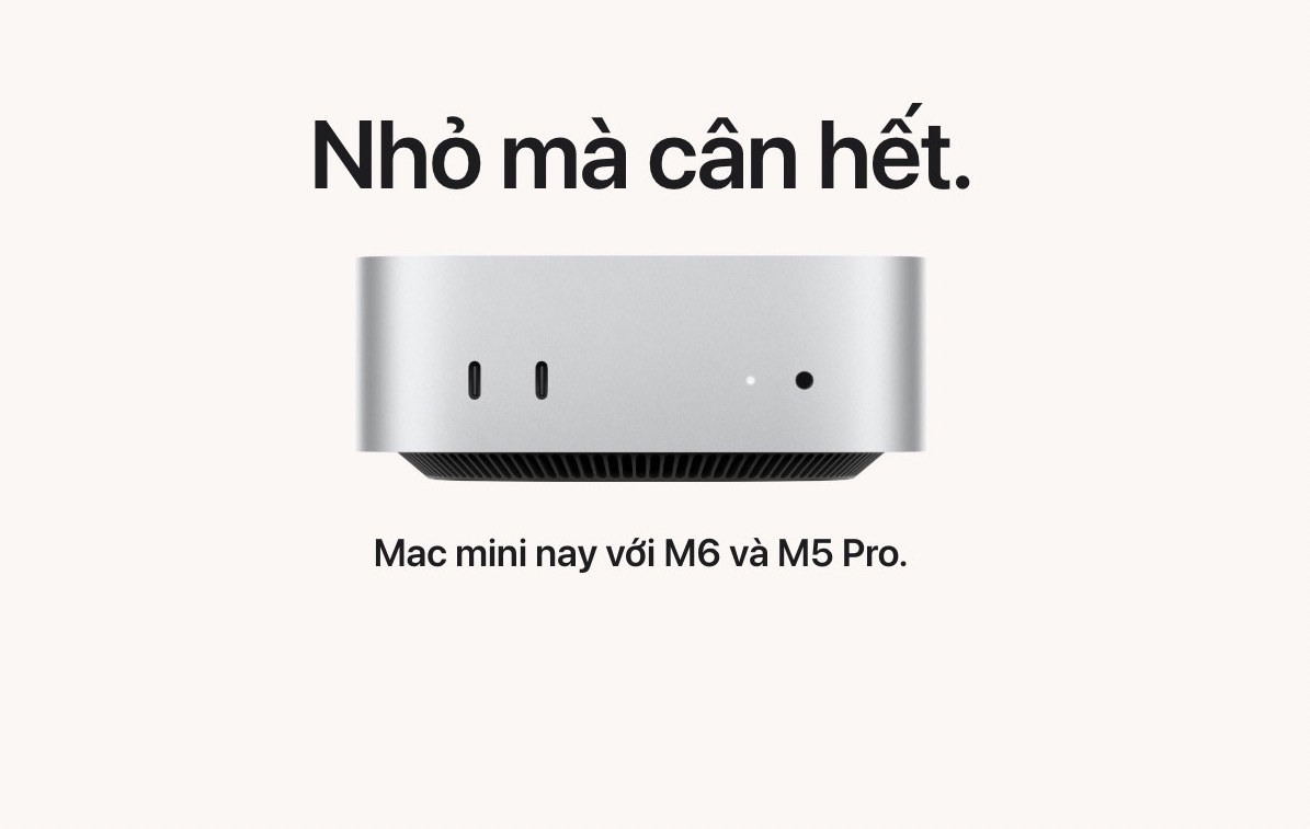 Mac mini M6 và M5 Pro: Đâu là lựa chọn phù hợp với bạn? Chip Apple M6 trên Mac mini mới