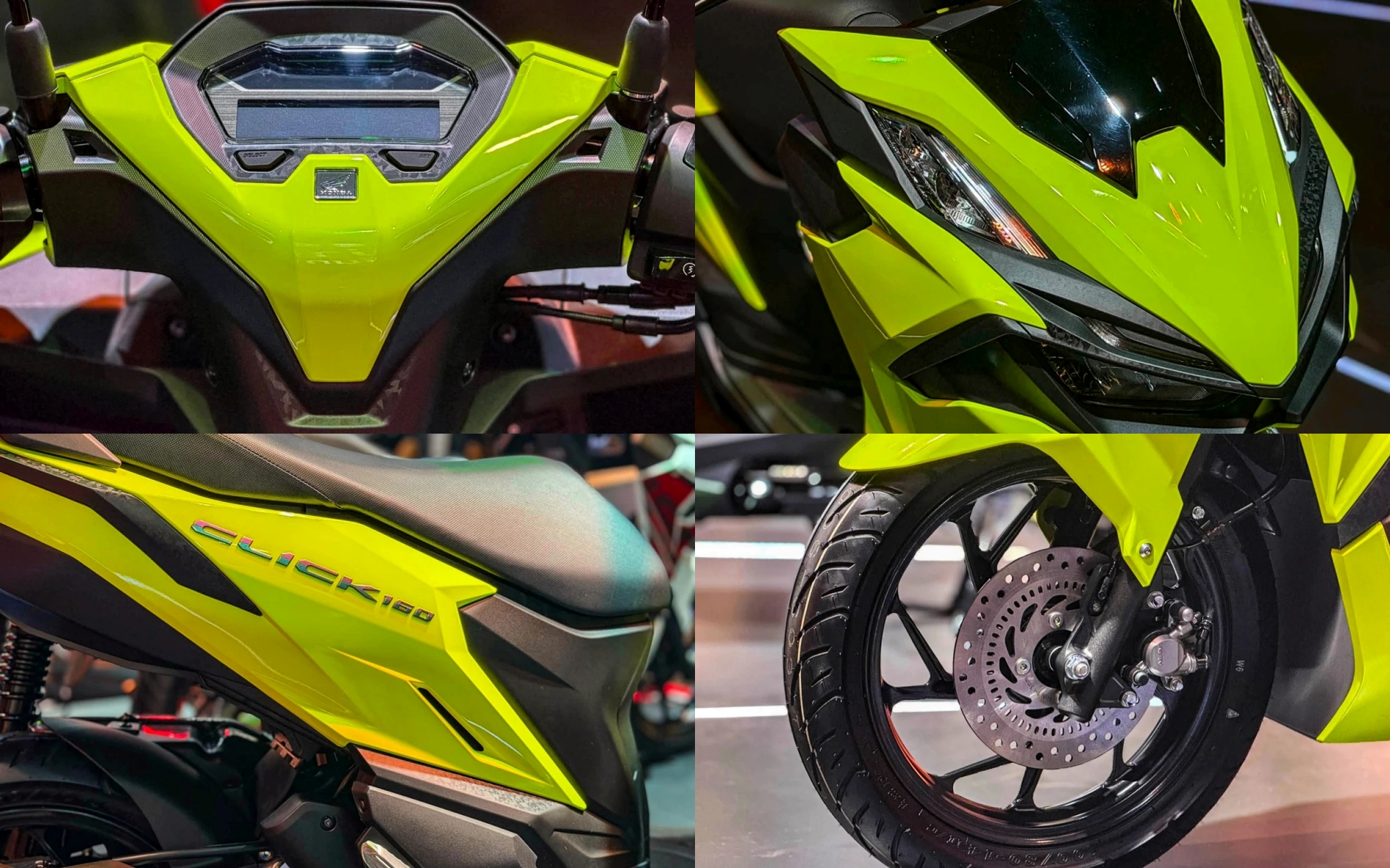 Chi tiết phanh ABS và hộc chứa đồ trên Honda Click160 2026.